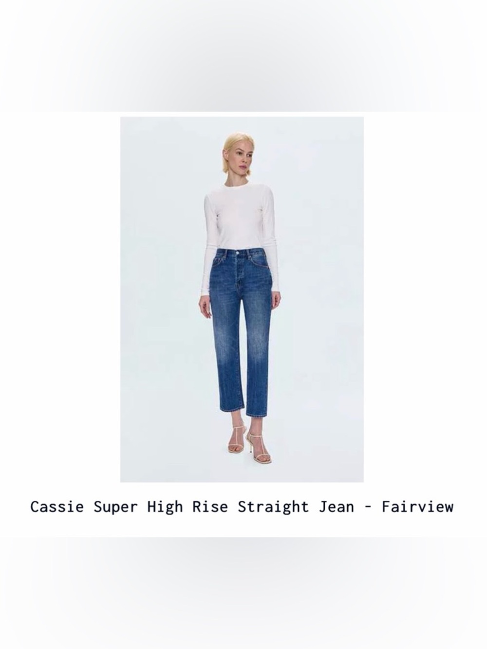 Pistola - Cassie Super High Rise Straight Jean - Color: Fairview